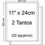 BASIC PAPEL CONTINUO BLANCO 11" x 24cm 2T 1.500-PACK 1124B2